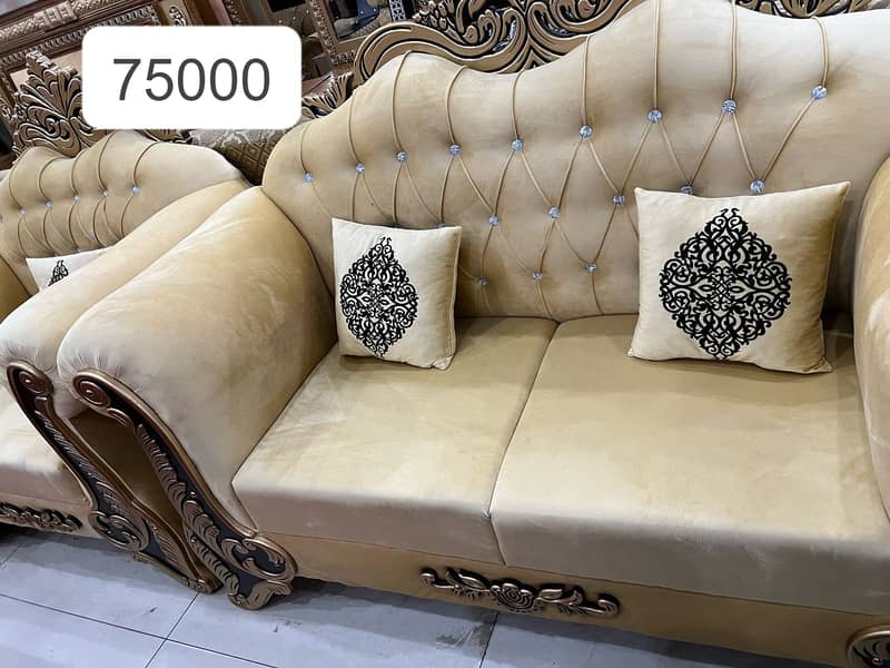 L Shape sofa / poshish sofa / Velvet sofa / 3 seater sofa 3