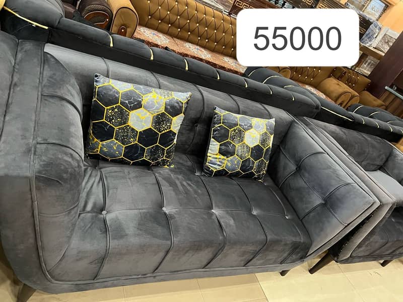 L Shape sofa / poshish sofa / Velvet sofa / 3 seater sofa 5