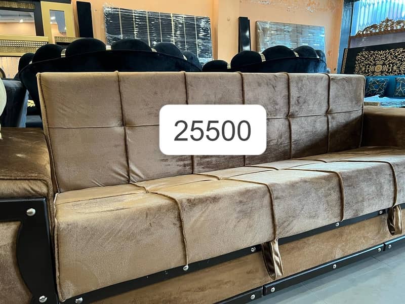 L Shape sofa / poshish sofa / Velvet sofa / 3 seater sofa 12