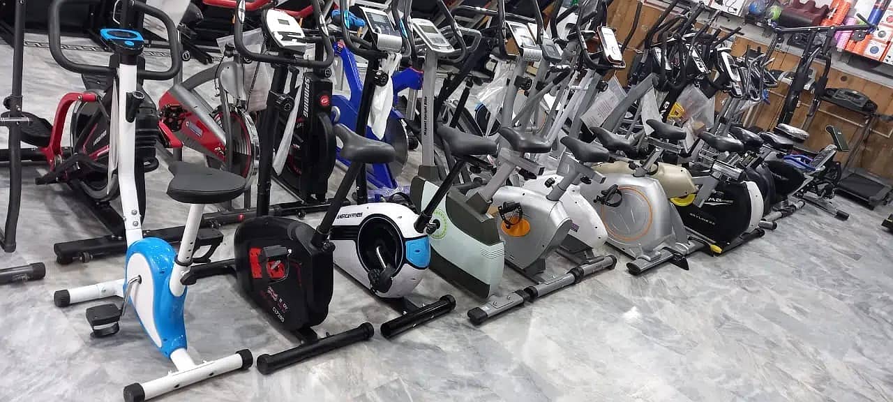 Exercise elliptical|treadmill |upright bike spin bike| cycle| 3