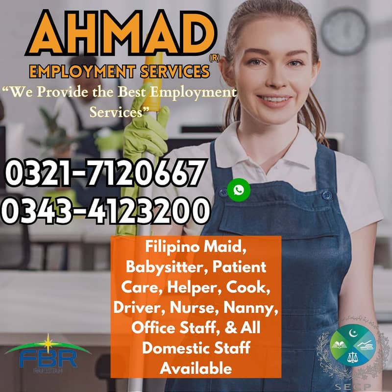 Maid ,Cook,Driver ,Babysitter,Couple ,Office Boy PatientCare all staff 0