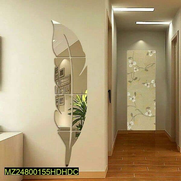 leaf shaped mirror |silver colour| 0