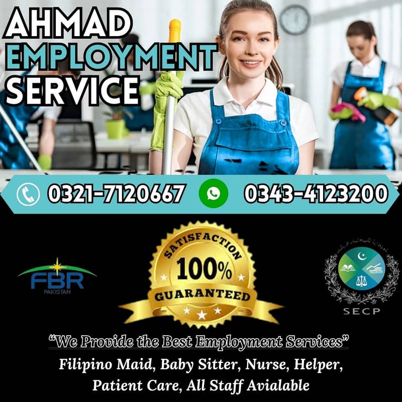 Domestic staff Filipino , Babysitter, Maid , Attendants, Cook , Nurse 0