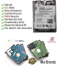 120GB Laptop Hard Disk Drive with 100% Health