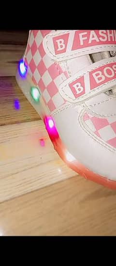 Children baby striped LED toddler kids shoes