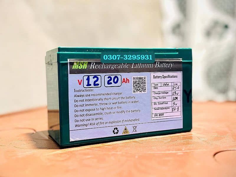 12v 20Ah Lithium ion battery ( Li-ion ) for Ac-Dc fans, Solar & UPS 7