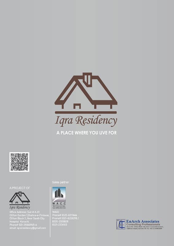 IQRA RESIDENCY provides Spacious and luxury apartments for sale in azam town 1