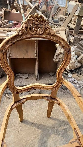 Pure sheesham wood chairs and table 0
