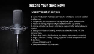 Record Your Song Now - Flat 70% Off