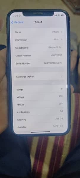 Iphone 11 Pro 256GB PTA Approved 2