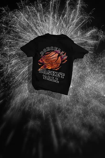 Basketball Oversized T-Shirt Drop Shoulder O-Neck For Men Back Print 2
