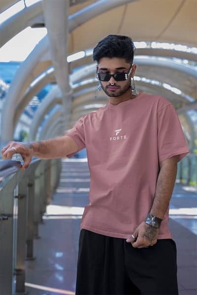 58 Oversized T-shirt Drop Shoulder O-Neck For Men Back Printing 3