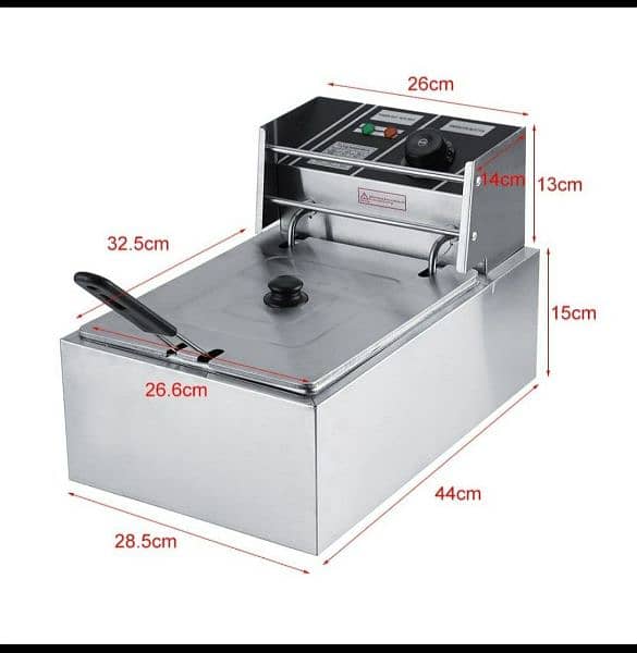 Single Electric Deep Fryer Steel French Fries Electric Frying machine 4