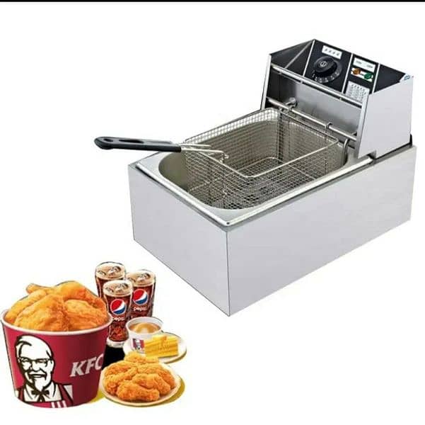 Single Electric Deep Fryer Steel French Fries Electric Frying machine 7