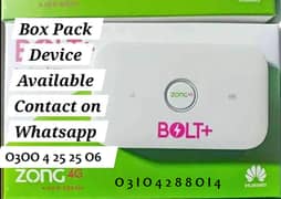 " Box Pack "Unlocked Zong 4G Device|jazz|Contact on O3OO 42525O6