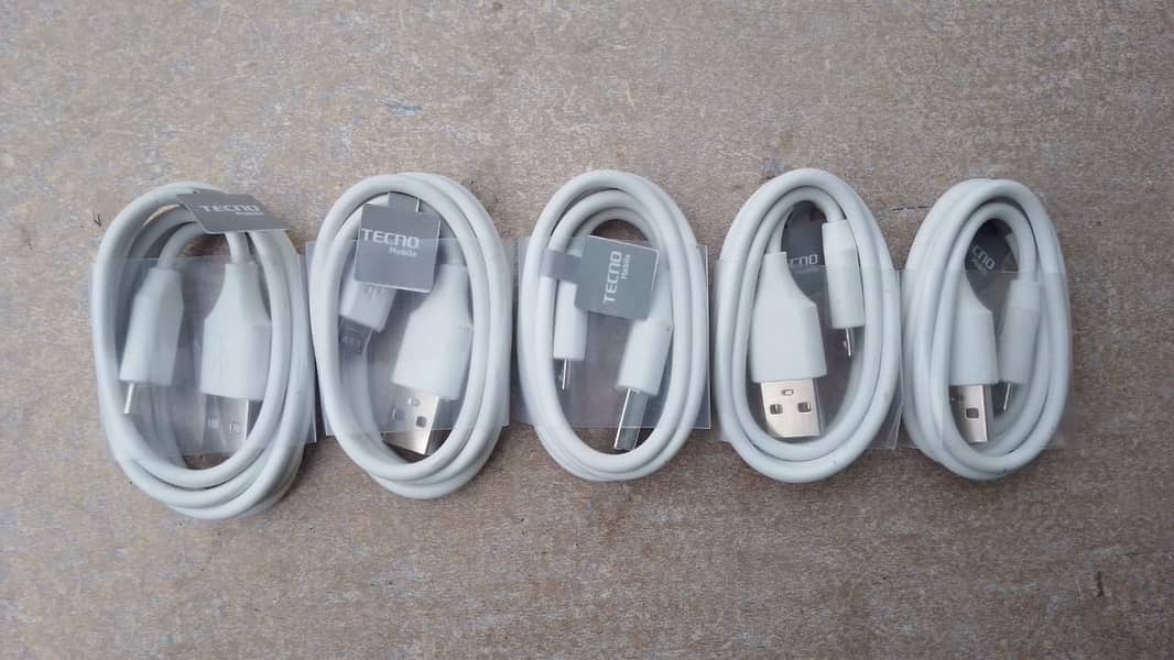 Pack of 5 (1=115) Tecno Data Cable Micro USB For Mobile 1 meter 0