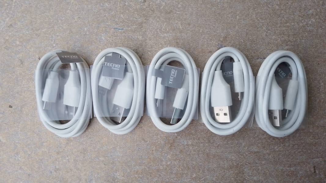 Pack of 5 (1=115) Tecno Data Cable Micro USB For Mobile 1 meter 1