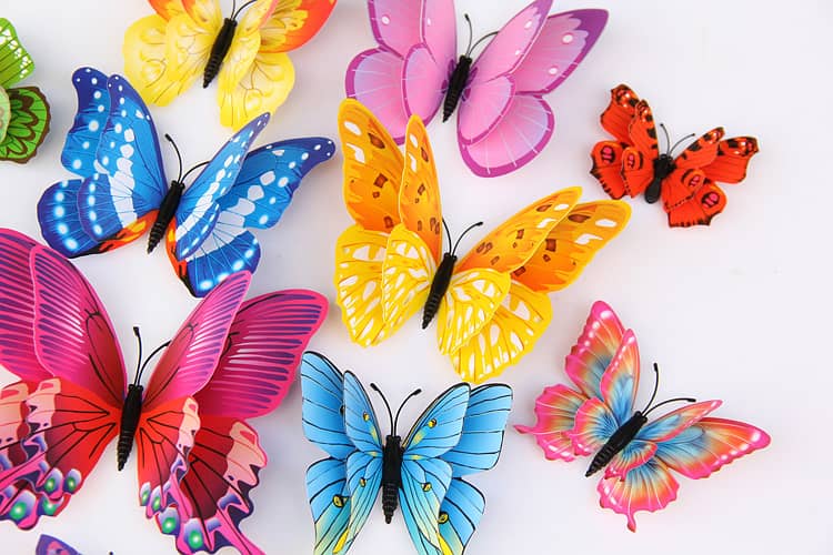 Butterfly 3D Wall Sticker for wedding decoration Magnet Butterflies 0