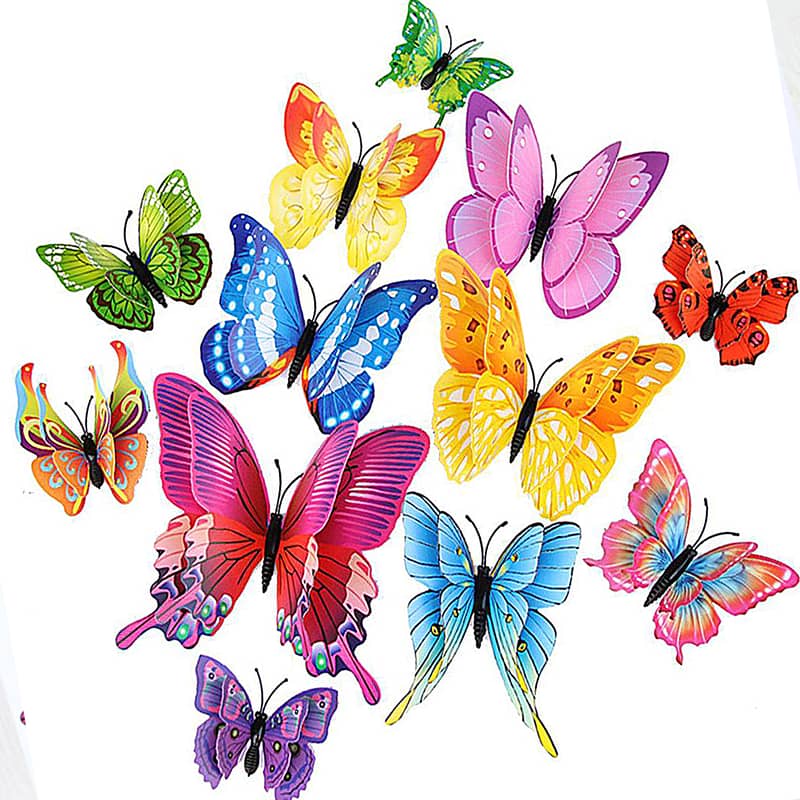 Butterfly 3D Wall Sticker for wedding decoration Magnet Butterflies 3