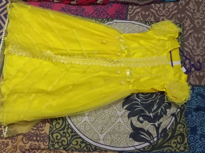 yellow frock 10 to 13 years old 1