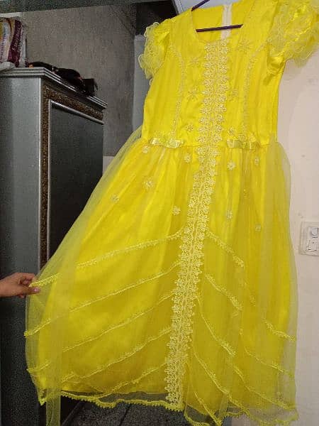 yellow frock 10 to 13 years old 2