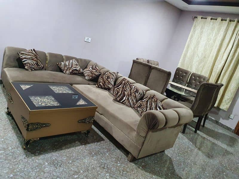 dining table and sofa set 0