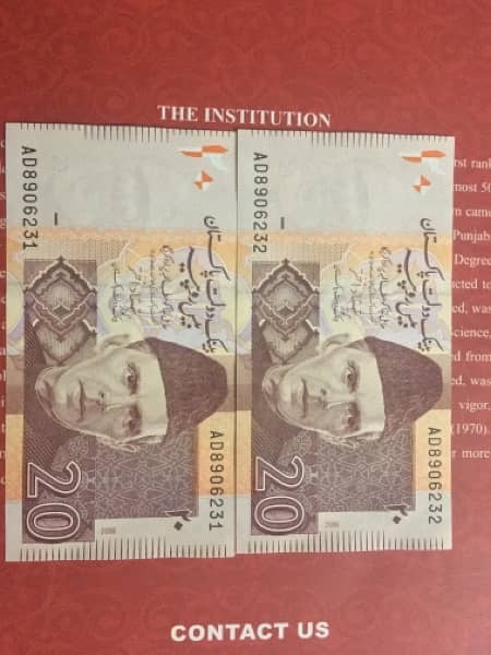 Concective Pair of 20 RS Notes 0