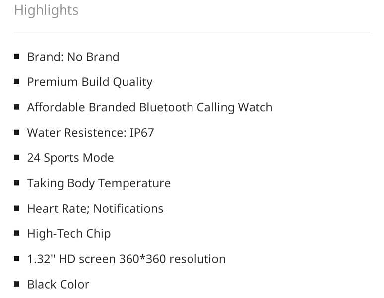 GTX Q-18 Smart Calling Watch HD Display Q18 7