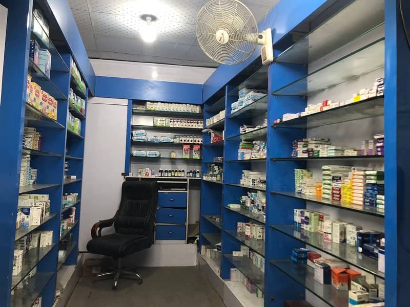 Running Pharmacy for sale outside Govt Kot khawaja saeed hospital laho 0