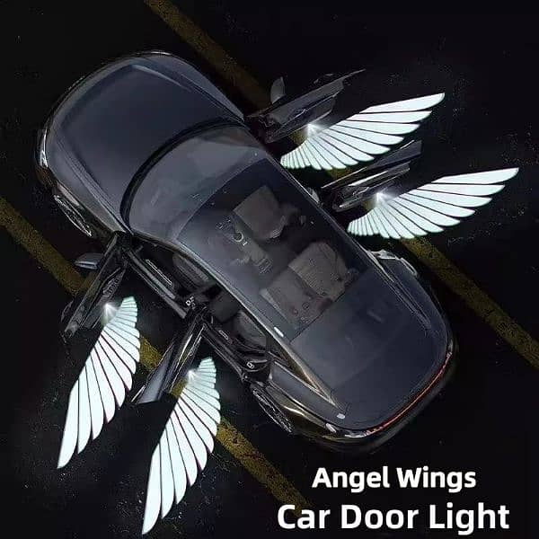 2pcs Wireless Car welcome wings Angel Door Logo Projection Light 0