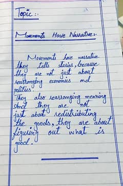 Handwriting Assignments work