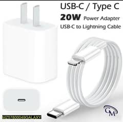 Apple 20W power adapter and type c to lightning cable (combo)