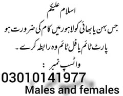 required staff for males and females