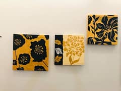 Black and gold canvas paintings