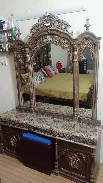 bed set with two side tables dressing and 3 aparts cupboards 7