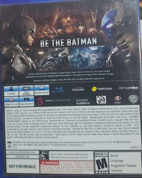 BATMAN ARKHAM KNIGHT FOR PS4 & PS5 1