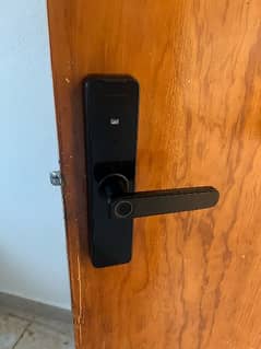 wifi door lock unlocked password and card and fingerprint and keys