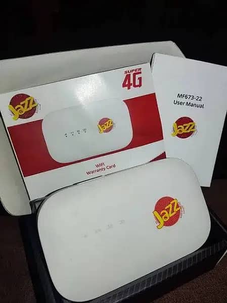 Jazz 4G MF673-22 Wifi Modem/Device (White) 0