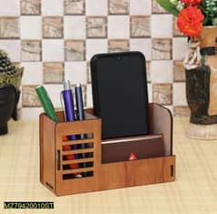 Mobile Holder Wooden Desk Organizer 0