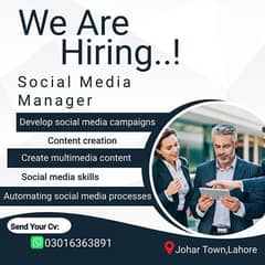 Social Media Manger Required/Social Media Manager Job/Manager Required