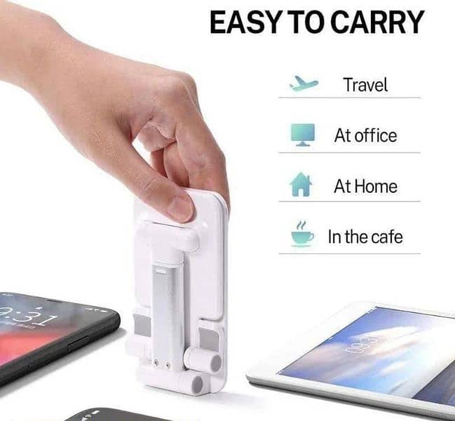 Mobile Holder, Portable And Adjustable, Foldable & Flexible Stand 3