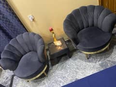 two coffe chairs with cntral table