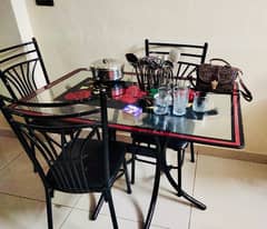 Dining table for 4 person with 3 chairs