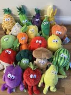 fruits and vegetables stuffed toys to teach your child with