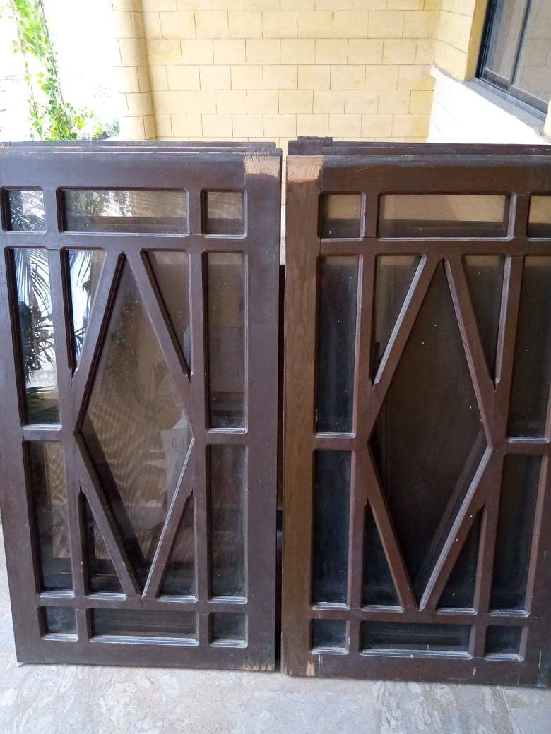 Wooden window set for sale in karachi 1