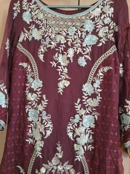 ramsha brand self stitch fully embroided dress 1