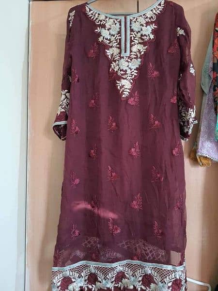 ramsha brand self stitch fully embroided dress 2