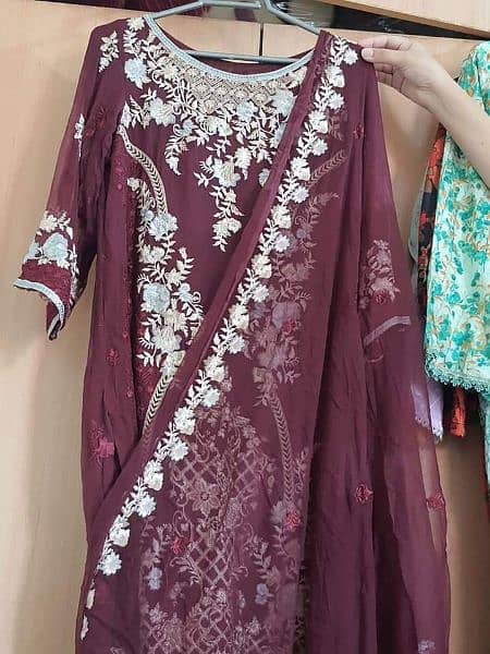 ramsha brand self stitch fully embroided dress 3