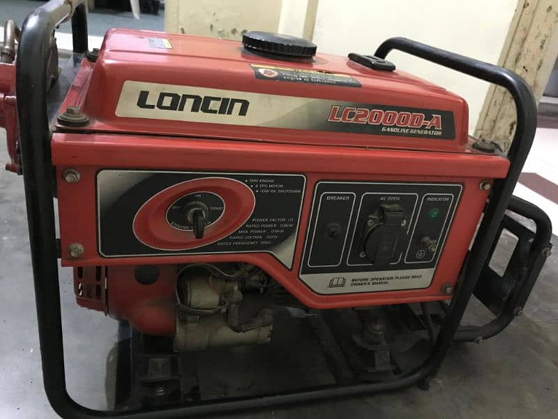 LONCIN Portable Generator for sale condition 10/9 0