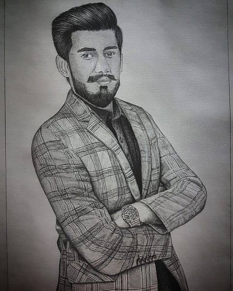 Customised Handmade Pencil Sketch Drawing Artist in Lahore Pakistan 3